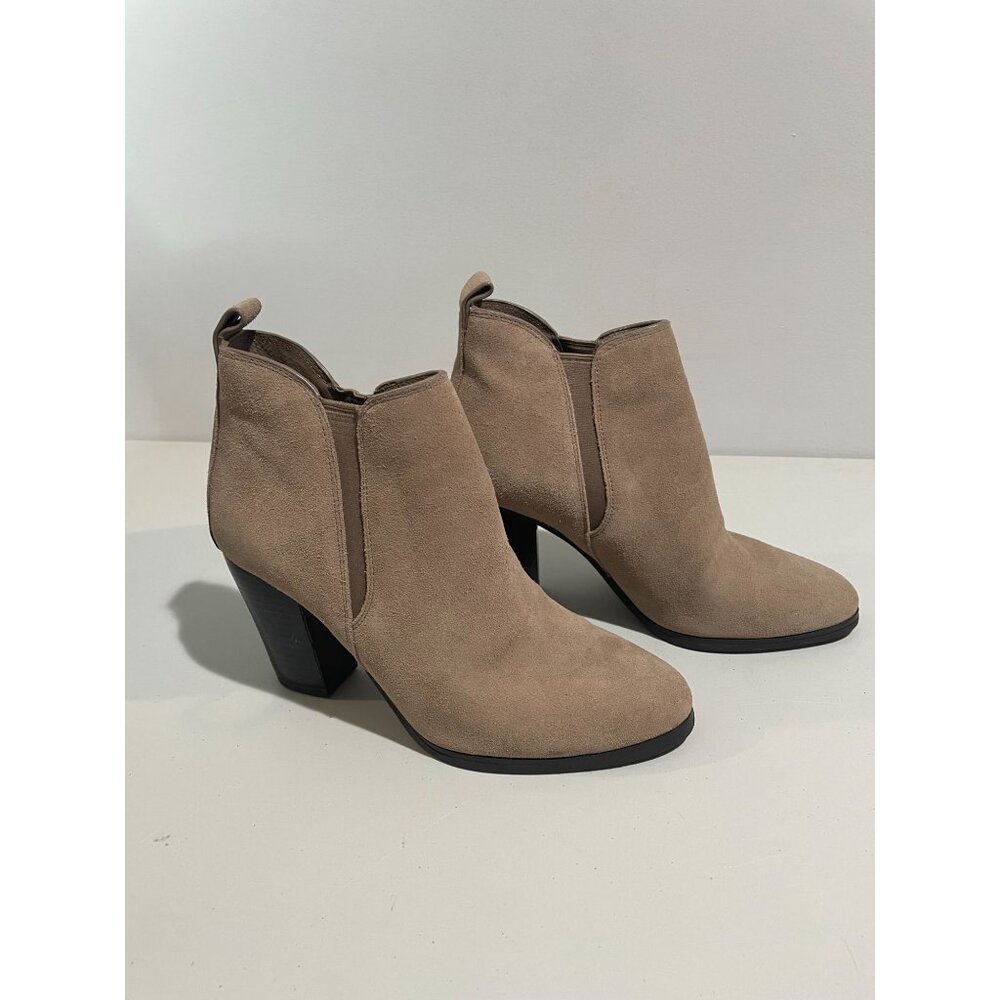 Michael Kors Womens Suede Ankle Booties Size 6.5M Tan